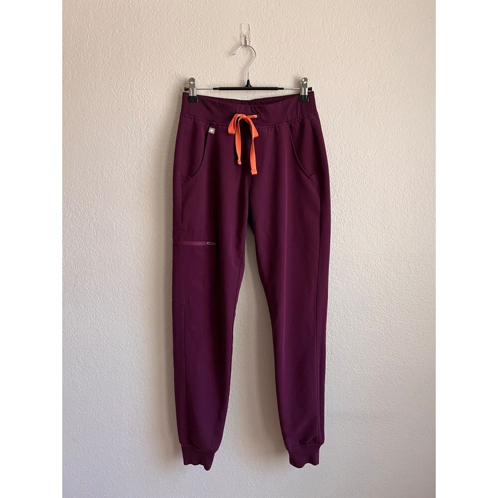 FIGS Women's Zamora Jogger Scrub Pants in Deep Purple (PO#4236) Size XXS